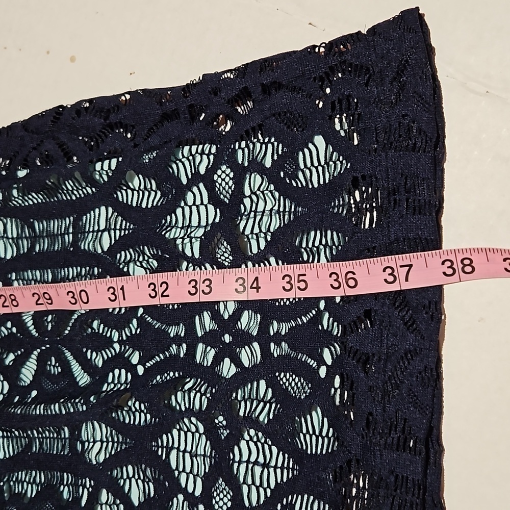 Covington | Blue and Aqua  Lace A-line Dress - Picture 9 of 10
